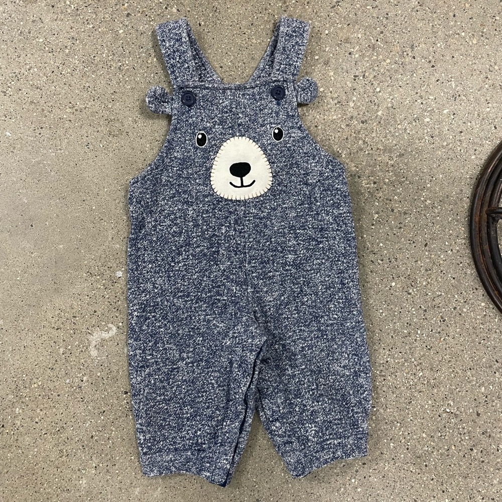 Size 12m Cute Teddy Bear Jumpsuit With Embroidery & 3D Ear Decorations
